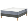 LYNGÖR divan bed, Vågstranda firm/light blue dark grey, 160x200 cm