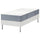 LYNGÖR divan bed, Valevåg extra firm/light blue white, 90x200 cm