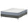 LYNGÖR divan bed, Valevåg extra firm/light blue dark grey, 160x200 cm