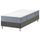 LYNGÖR divan bed, Valevåg extra firm/light blue dark grey, 90x200 cm