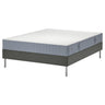 LYNGÖR divan bed, Valevåg extra firm/light blue dark grey, 140x200 cm