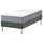LYNGÖR divan bed, Valevåg extra firm/light blue dark grey, 90x200 cm