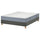 LYNGÖR divan bed, Valevåg extra firm/light blue dark grey, 140x200 cm
