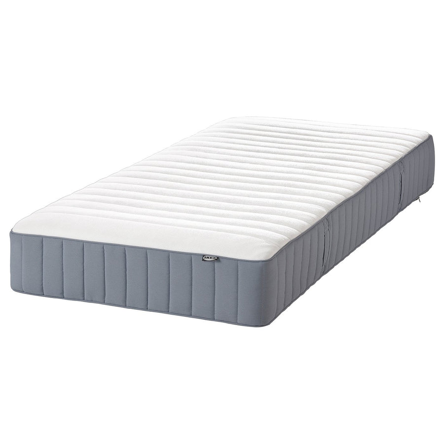 LYNGÖR divan bed, Valevåg firm/light blue white, 90x200 cm