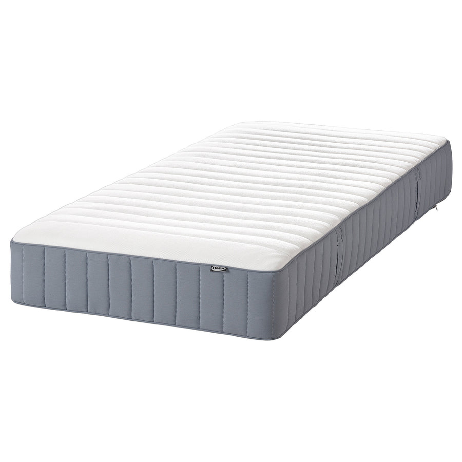 LYNGÖR divan bed, Valevåg firm/light blue white, 90x200 cm