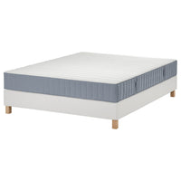 LYNGÖR divan bed, Valevåg firm/light blue white, 140x200 cm