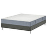 LYNGÖR divan bed, Valevåg firm/light blue dark grey, 160x200 cm