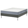 LYNGÖR divan bed, Valevåg firm/light blue dark grey, 160x200 cm
