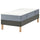 LYNGÖR divan bed, Valevåg firm/light blue dark grey, 90x200 cm