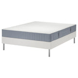 LYNGÖR divan bed, Valevåg firm/extra firm/light blue white, 160x200 cm