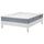 LYNGÖR divan bed, Valevåg firm/extra firm/light blue white, 160x200 cm