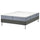 LYNGÖR divan bed, Valevåg firm/extra firm/light blue dark grey, 200x160 cm