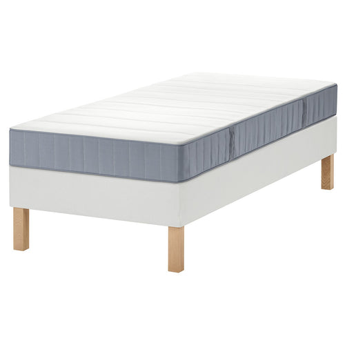 LYNGÖR divan bed, Vesteröy extra firm/light blue white, 200x90 cm
