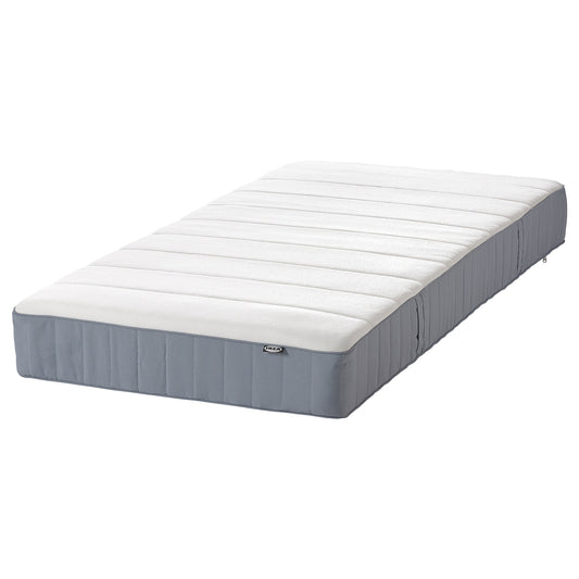 LYNGÖR divan bed, Vesteröy firm/light blue white, 90x200 cm