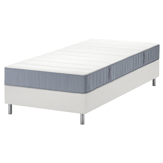LYNGÖR divan bed, Vesteröy firm/light blue white, 90x200 cm