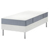 LYNGÖR divan bed, Vesteröy firm/light blue white, 90x200 cm