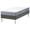LYNGÖR divan bed, Vesteröy firm/light blue dark grey, 90x200 cm