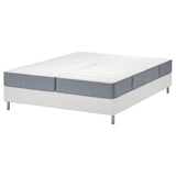 LYNGÖR divan bed, Vesteröy firm/extra firm/light blue white, 160x200 cm