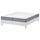 LYNGÖR divan bed, Vesteröy firm/extra firm/light blue white, 160x200 cm
