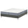 LYNGÖR divan bed, Vesteröy firm/extra firm/light blue dark grey, 160x200 cm