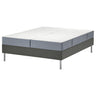 LYNGÖR divan bed, Vesteröy firm/extra firm/light blue dark grey, 160x200 cm