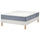 LYNGÖR divan bed, Vågstranda extra firm/light blue white, 200x140 cm