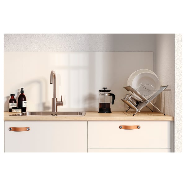 LYSEKIL - Wall panel, double sided white/light grey concrete effect, 119.6x55 cm