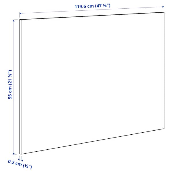 LYSEKIL - Wall panel, double sided white marble effect/terrazzo effect, 119.6x55 cm