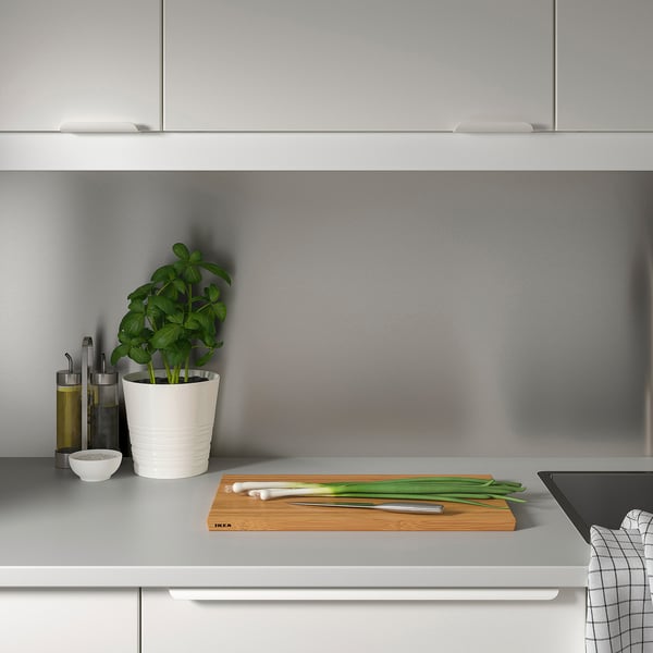 LYSEKIL - LYSEKIL Wall panel, double sided brushed copper effect/stainless steel, 119.6x55 cm