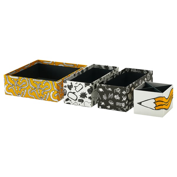 LYSMASK - LYSMASK Box, set of 4, patterned/multicolour