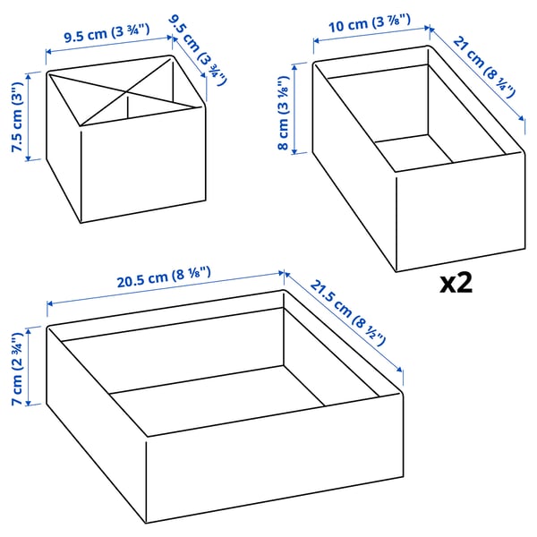 LYSMASK - LYSMASK Box, set of 4, patterned/multicolour