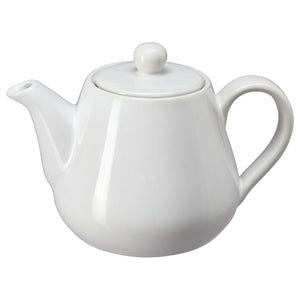 LYSRÄKA teapot, white, 0.8 l