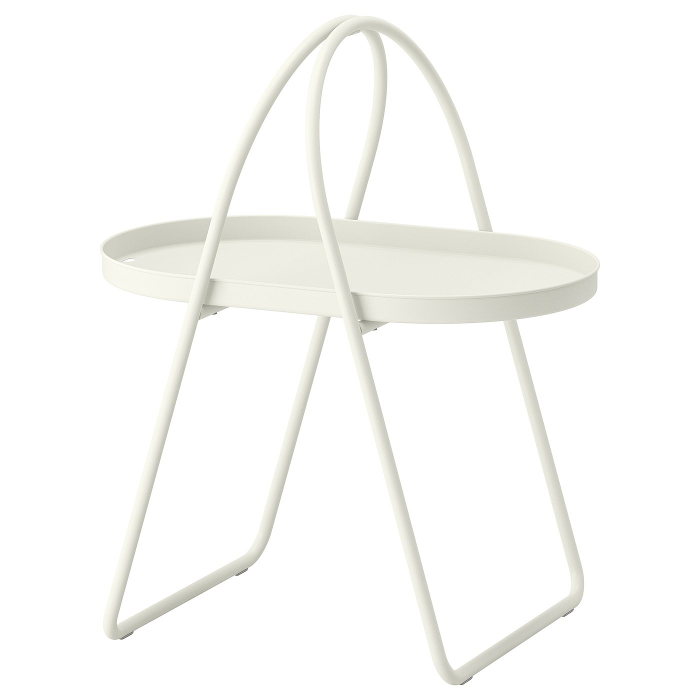 MÅBÄRSSKÄR coffee table, outdoor indoor/white, 61x41 cm