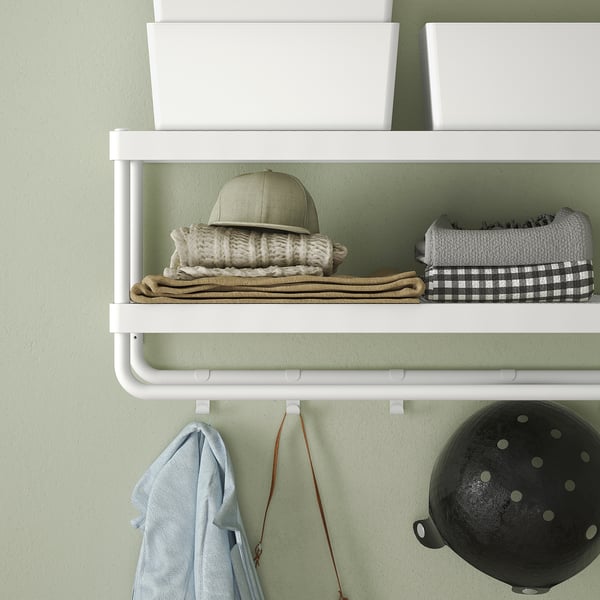 MACKAPÄR hat and coat rack, white, 78 cm