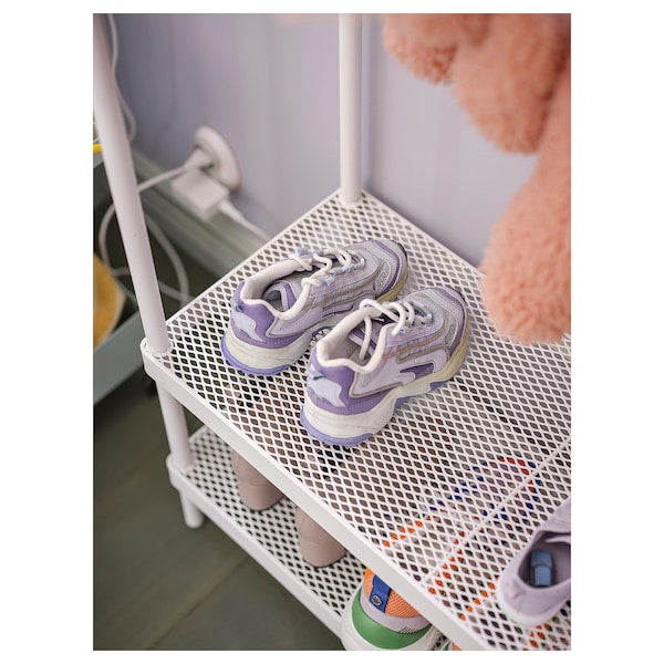 MACKAPÄR - Coat rack with shoe storage unit, white, 78x32x200 cm