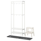 MACKAPÄR / BAGGMUCK hallway furniture, set of 4, white/grey