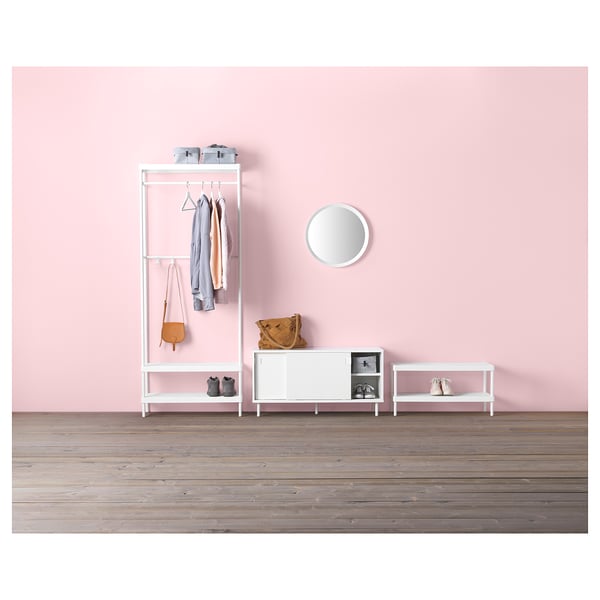 MACKAPÄR shoe rack, white, 78x32x40 cm