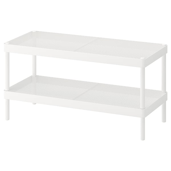 MACKAPÄR shoe rack, white, 78x32x40 cm