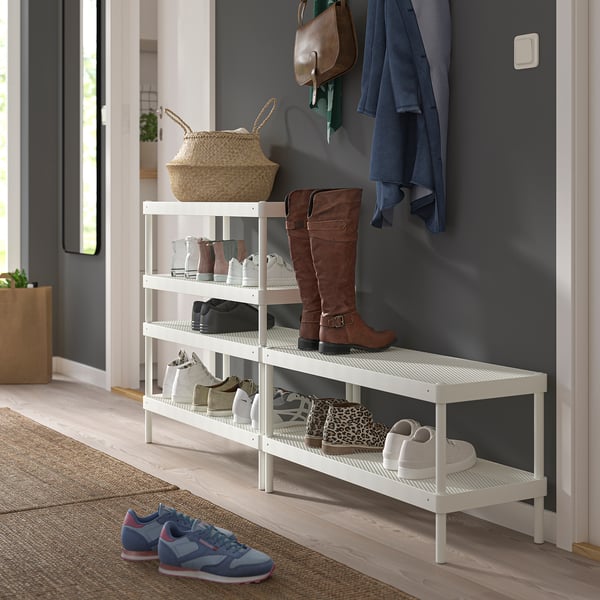 MACKAPÄR - MACKAPÄR Shoe rack, white, 78x32x40 cm