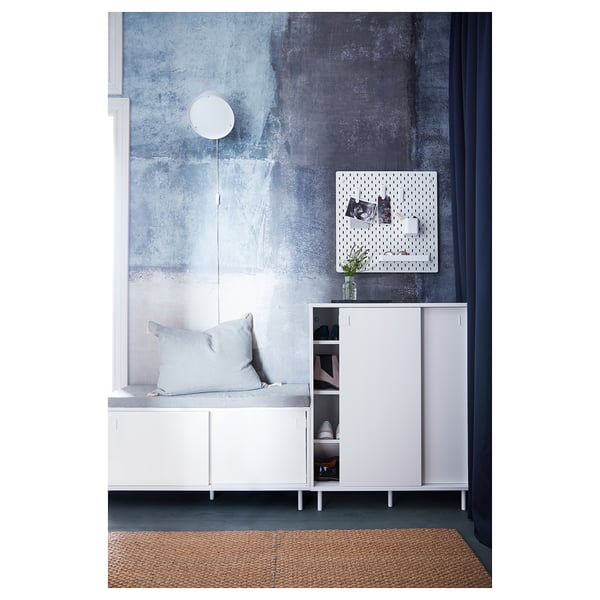 MACKAPÄR shoe cabinet/storage, white, 80x35x102 cm