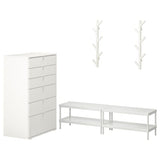 MACKAPÄR / VIHALS hallway furniture, set of 5, white