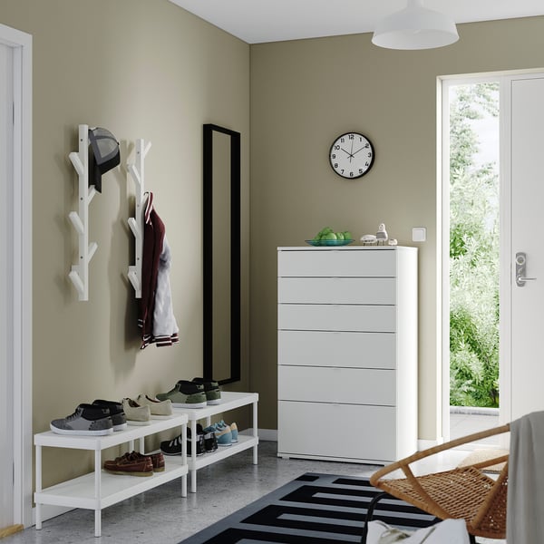 MACKAPÄR / VIHALS hallway furniture, set of 5, white