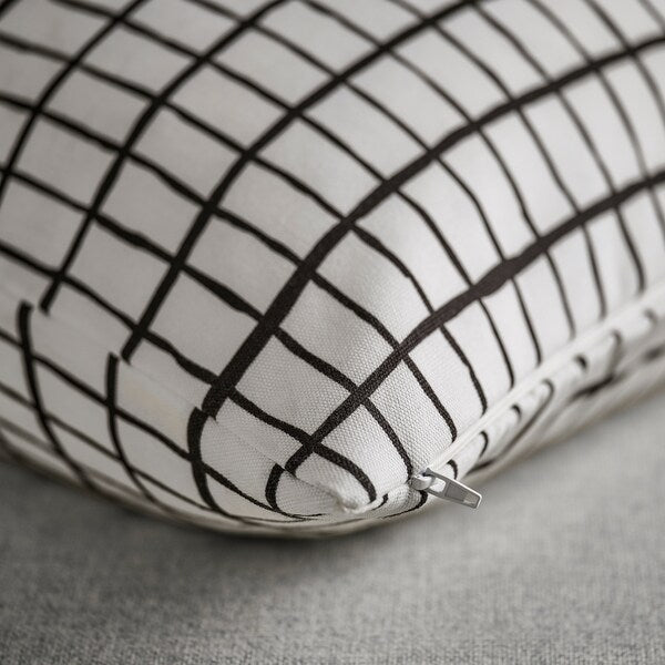 MÄSTERROT - Cushion cover, white/black, 50x50 cm