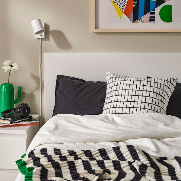 MÄSTERROT - Cushion cover, white/black, 50x50 cm
