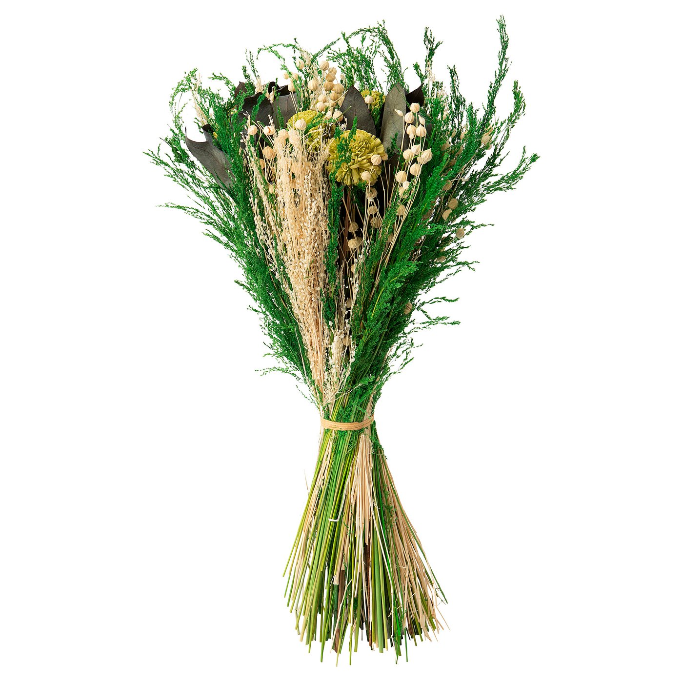 MÄVINN flower bouquet, green/white, 18 cm