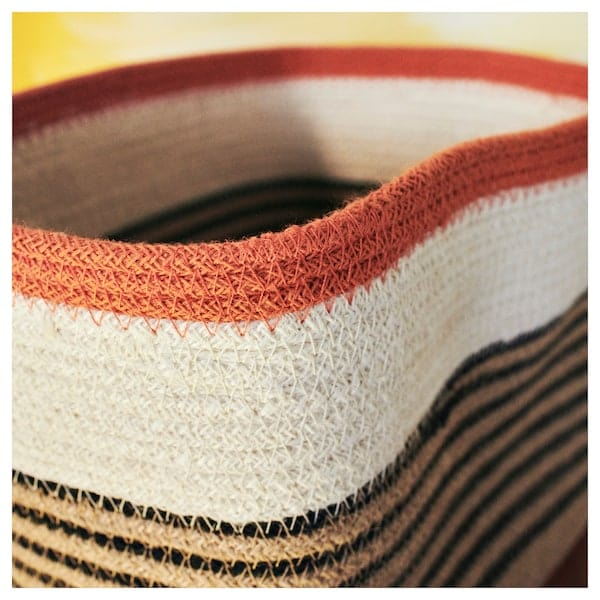 Ikea MÄVINN - Basket, striped multicolour, 30x25x20 cm