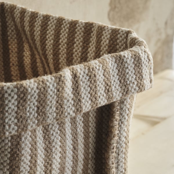 MÄVINN basket, beige/jute handmade, 30x30x35 cm