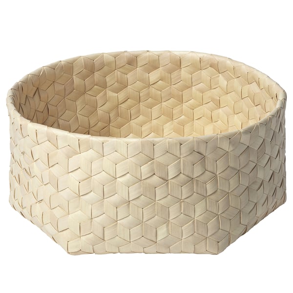 MÄVINN basket, palm leaf handmade, 26x10x10 cm