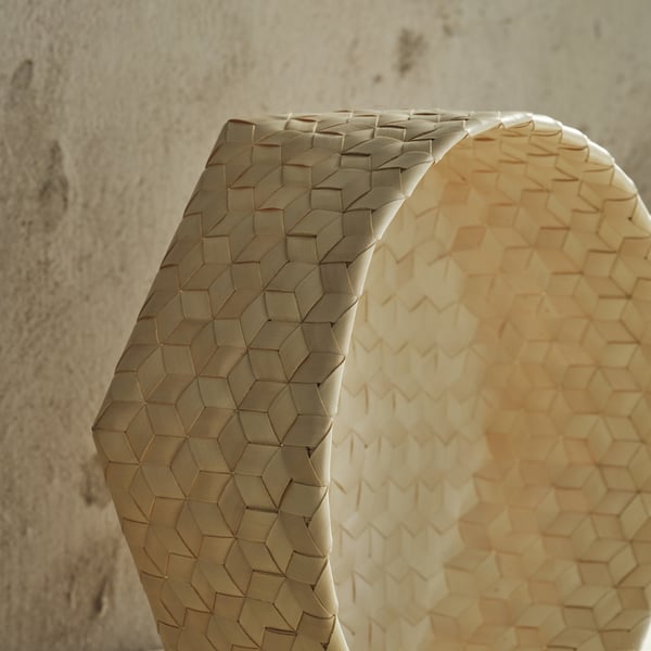 MÄVINN basket, palm leaf handmade, 26x10x10 cm