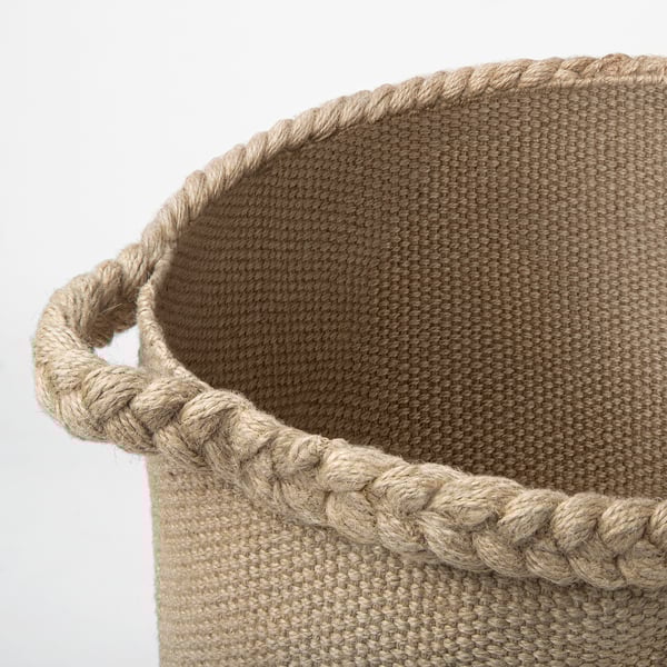 MÄVINN - Basket, jute/braided, 37x35x35 cm